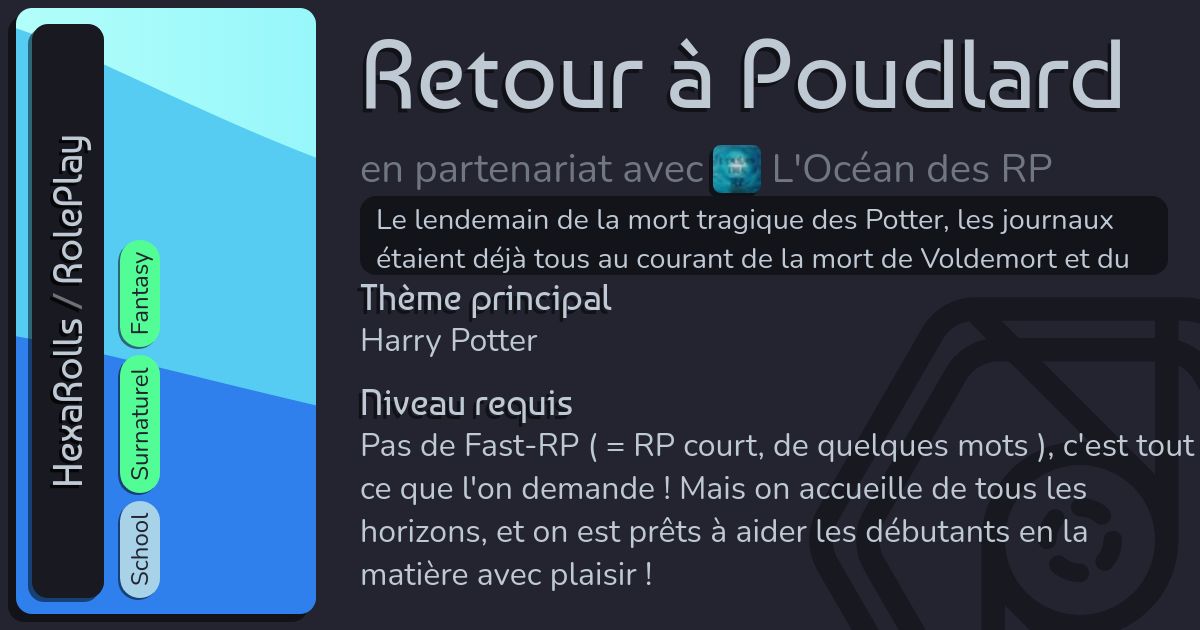 Retour à Poudlard — HexaRolls